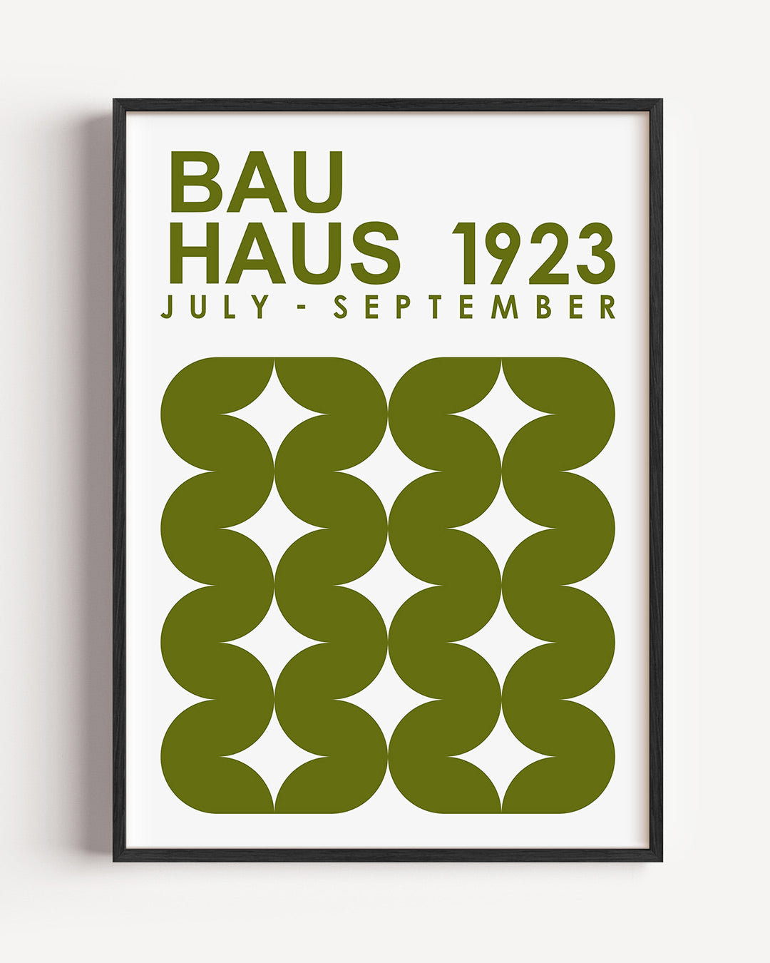 Vormritme en kleur – staande Bauhaus poster als wanddecoratie