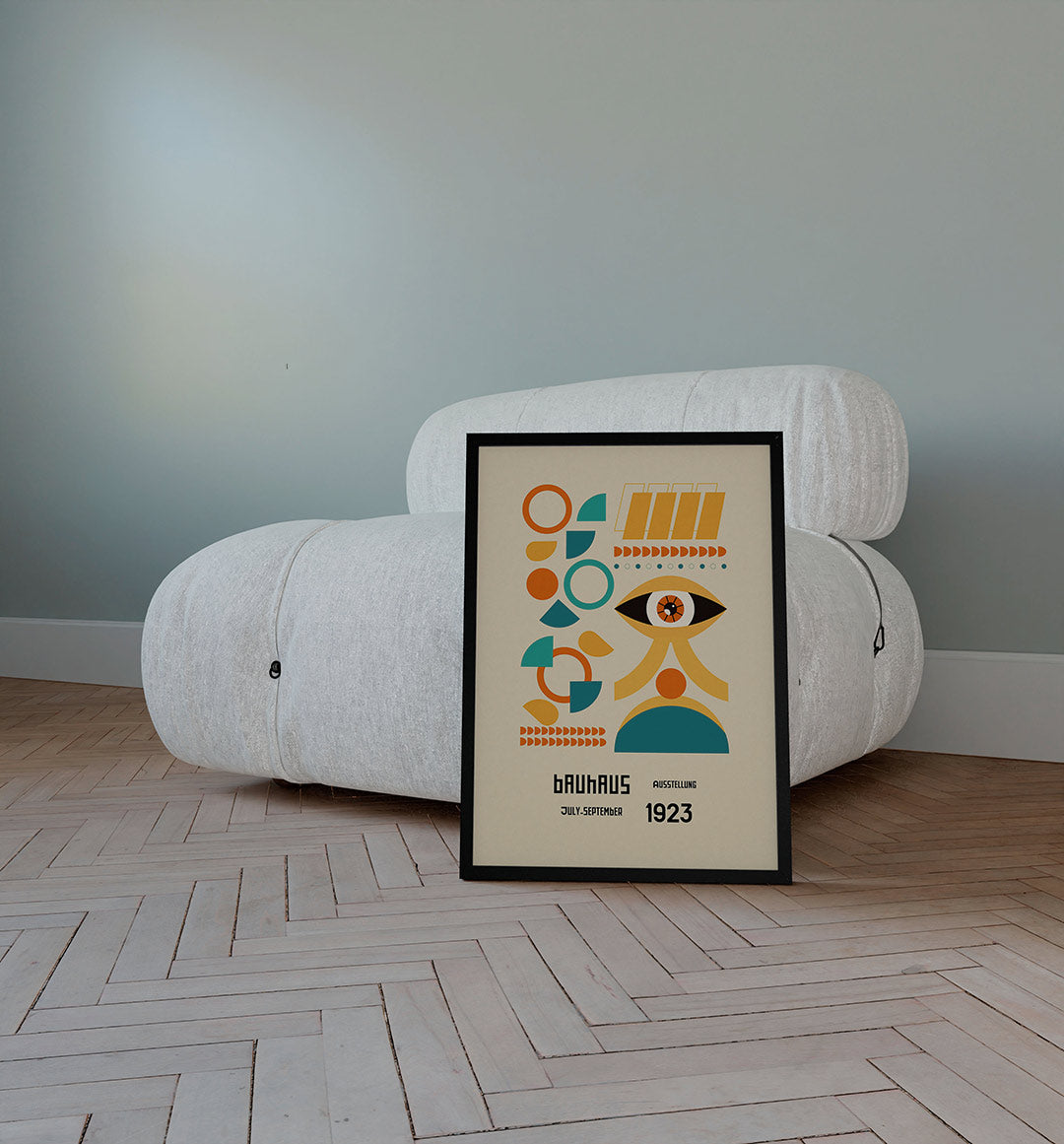 Vormen en vlakkenspel – staande Bauhaus poster voor aan de muur