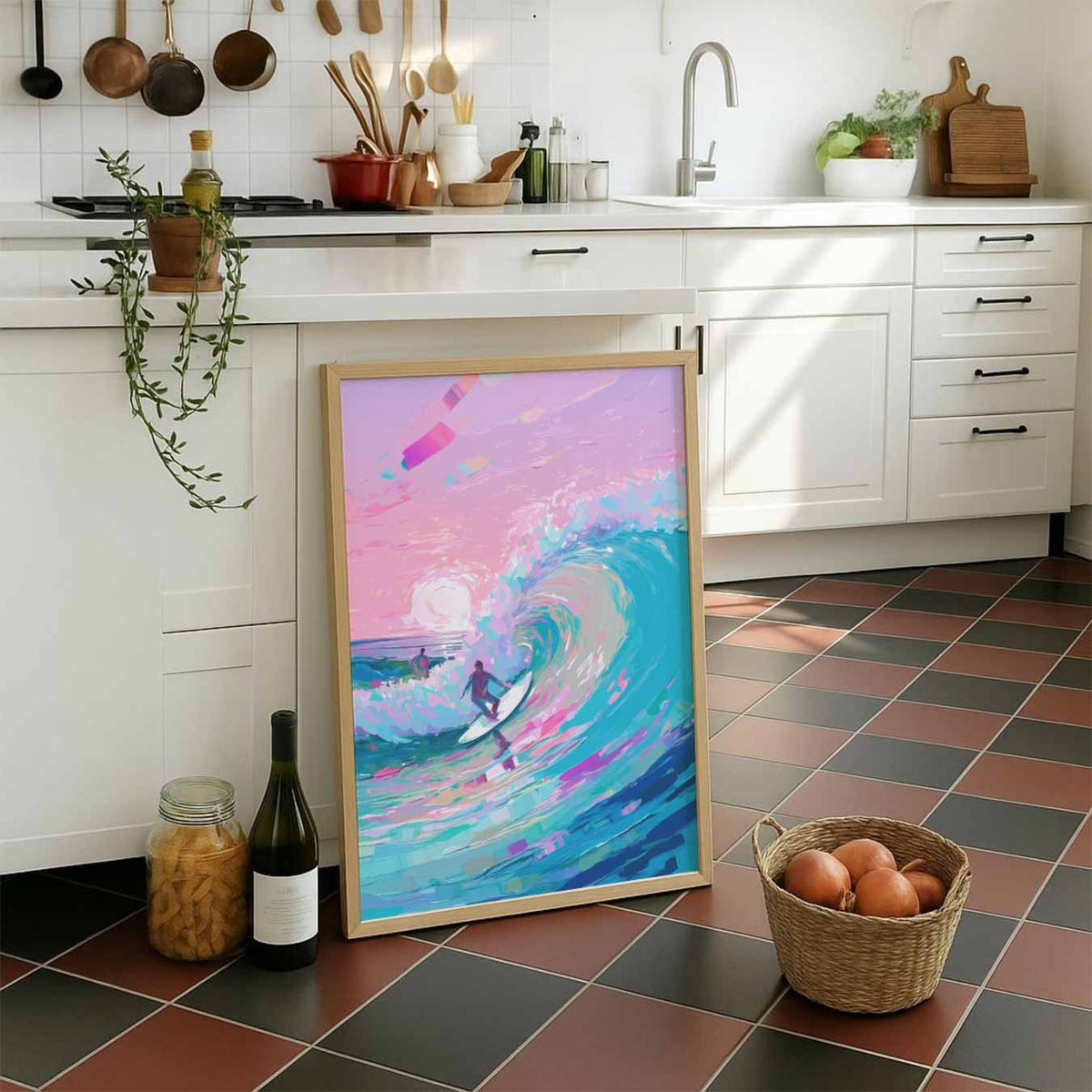 Surfer's Dream – staande muurposter met zomerse uitstraling