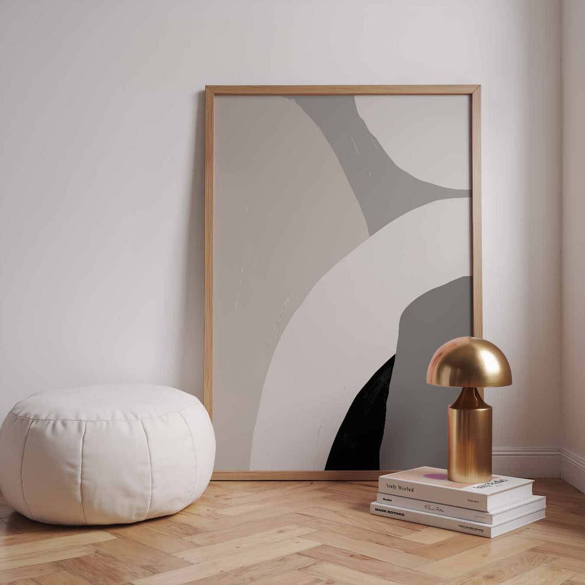 Minimalistische Abstracte Kleurcompositie – staande kleurrijke abstracte wanddecoratie van WallArtistic