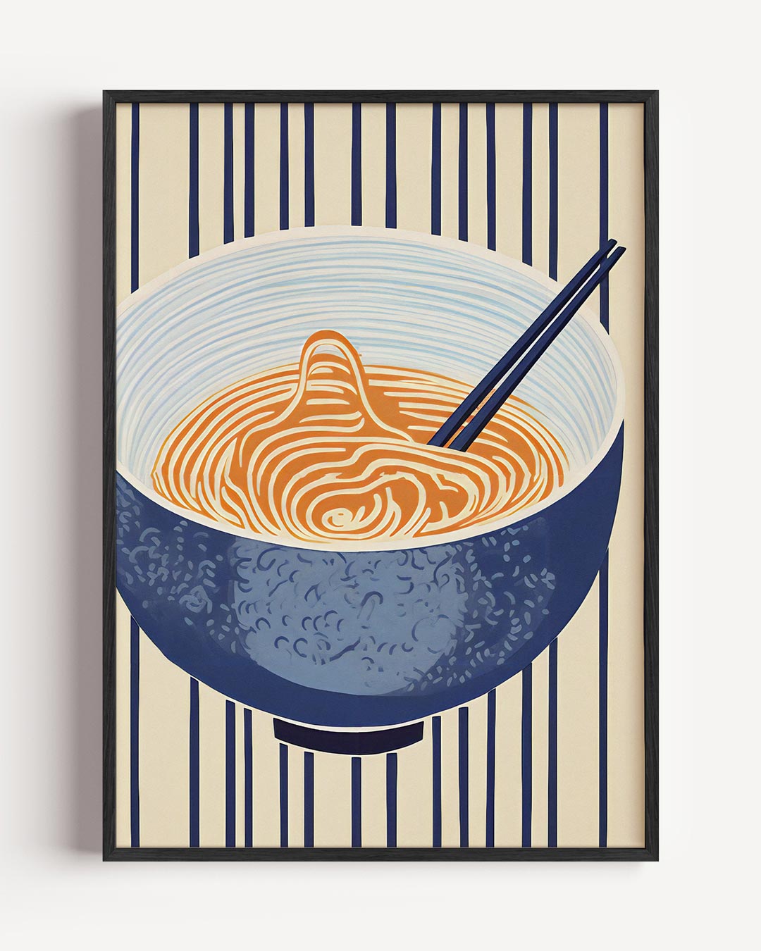Ramen Kom Illustratie – keuken portret poster als wanddecoratie