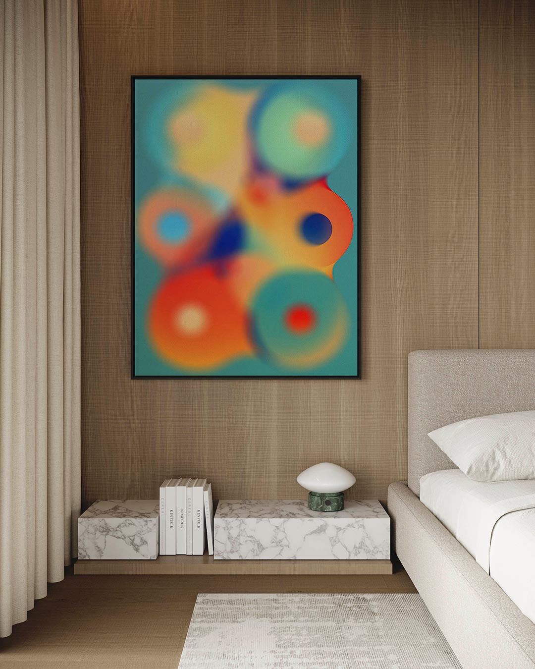Vloeiende kleurencompositie – Dynamisch – kunstwerk op canvas, dibond of plexiglas