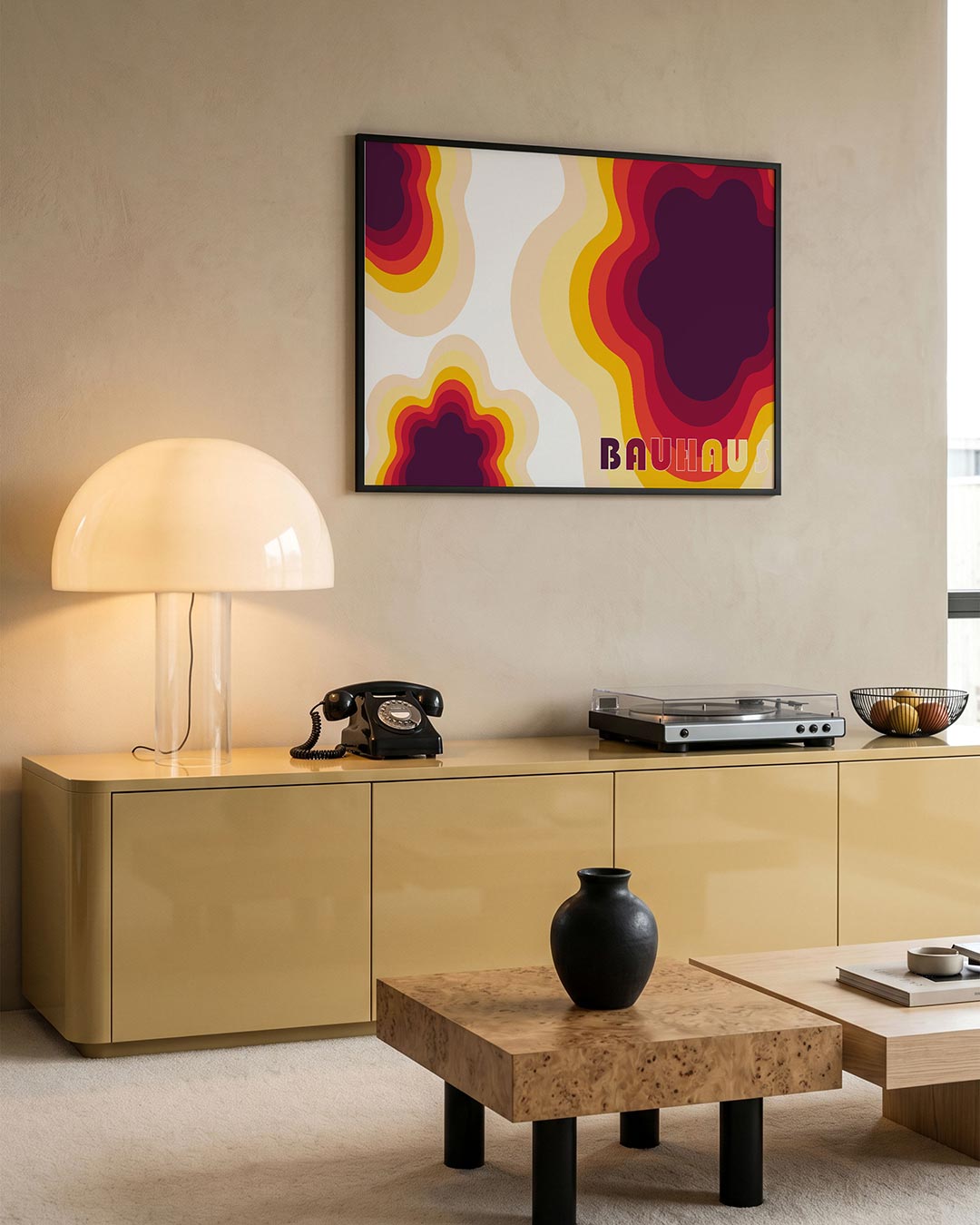 Vorm en kleurvlakken – moderne Bauhaus wandkunst als poster