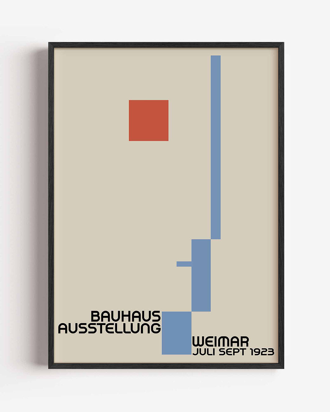 Vorm en kleur – staande Bauhaus poster als wanddecoratie