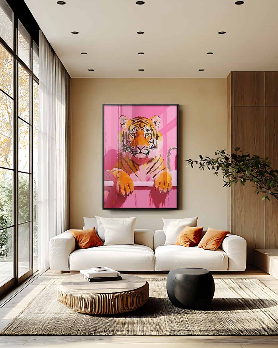Opera d'arte Tigre nel Bagno