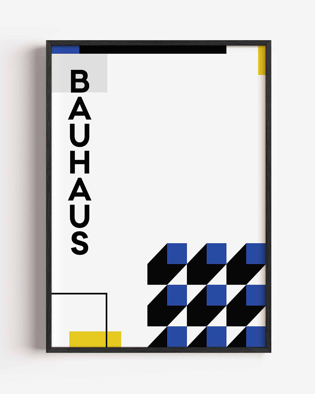 Vormen en vlakken – staande Bauhaus poster als wanddecoratie