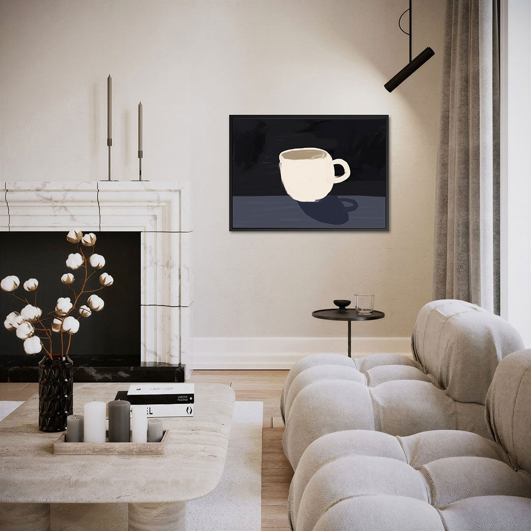 Eenvoudige mok – liggende wanddecoratie
