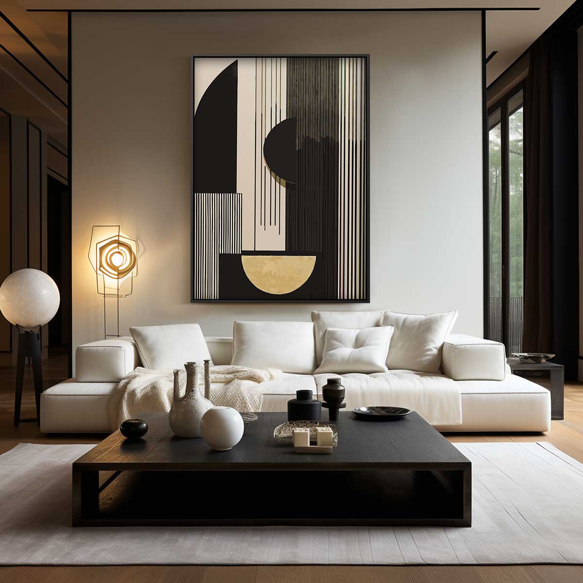 Modern Geometrisch Kunstwerk – modern portret kunstwerk van WallArtistic