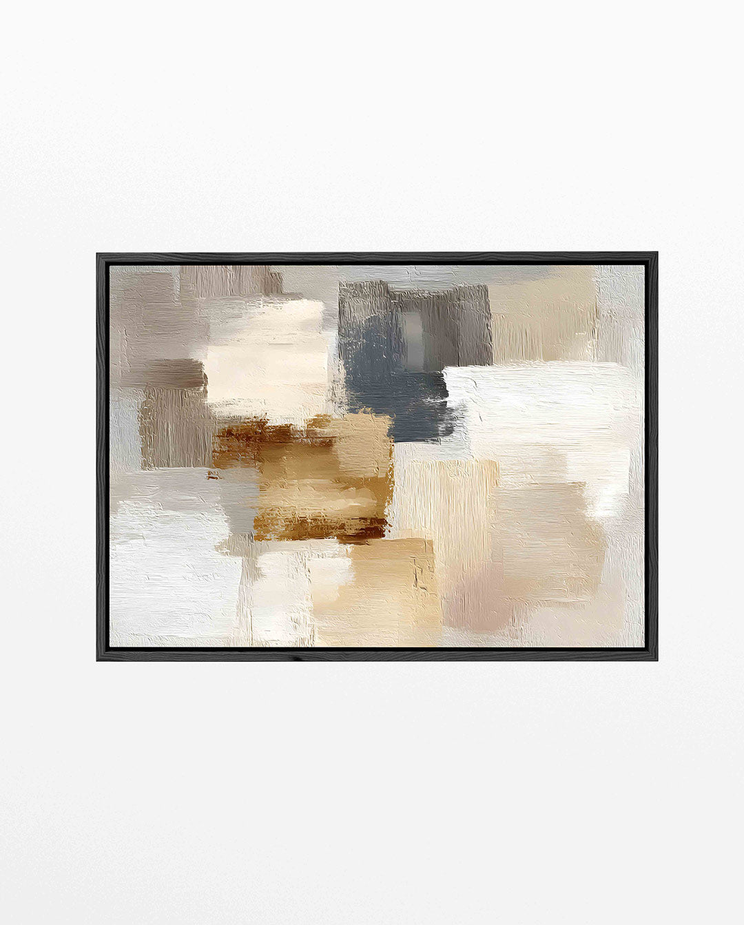 Neutrale kleuren compositie – Harmonie – liggend abstract kunstwerk
