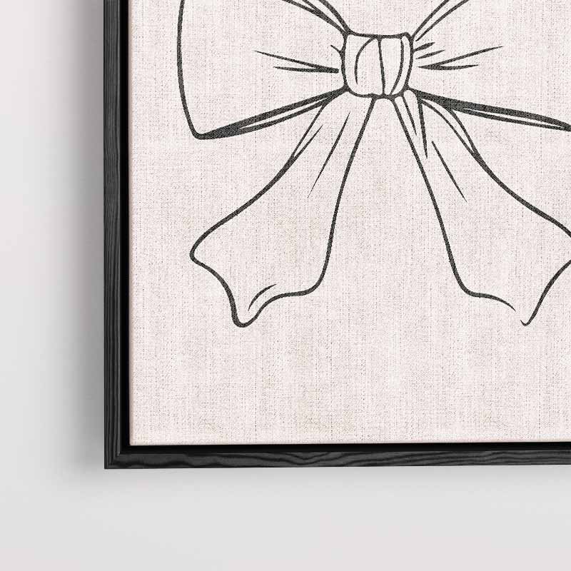 Zachte Strik Schets – canvas wanddecoratie in portret formaat