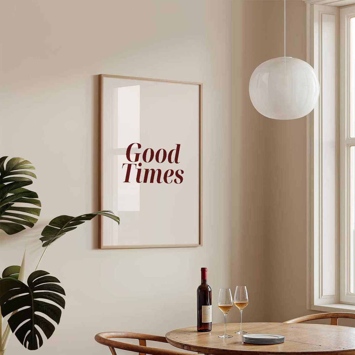 Good Times Typography – urban poster in staand formaat