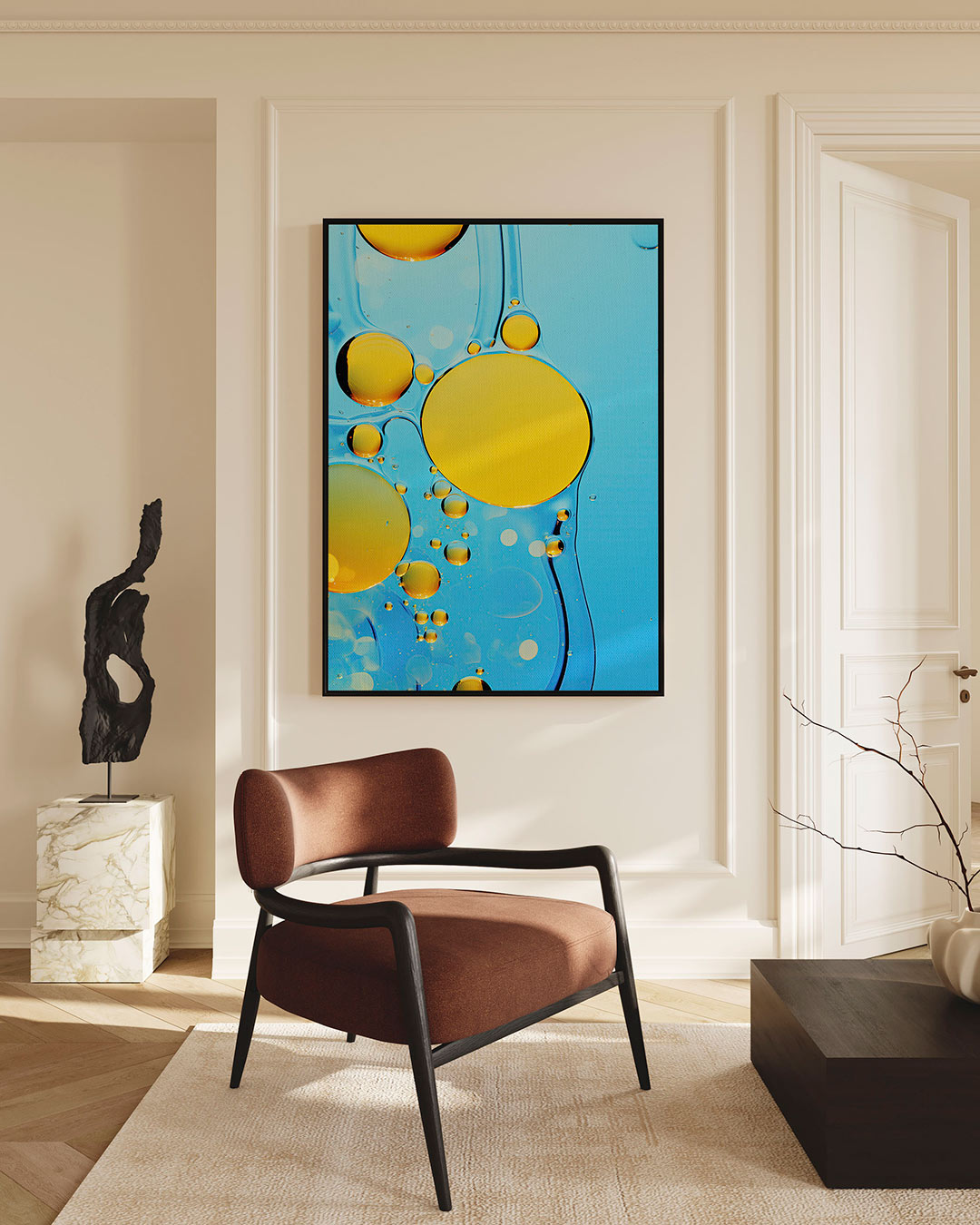 Kleurrijke bollen – staande wanddecoratie