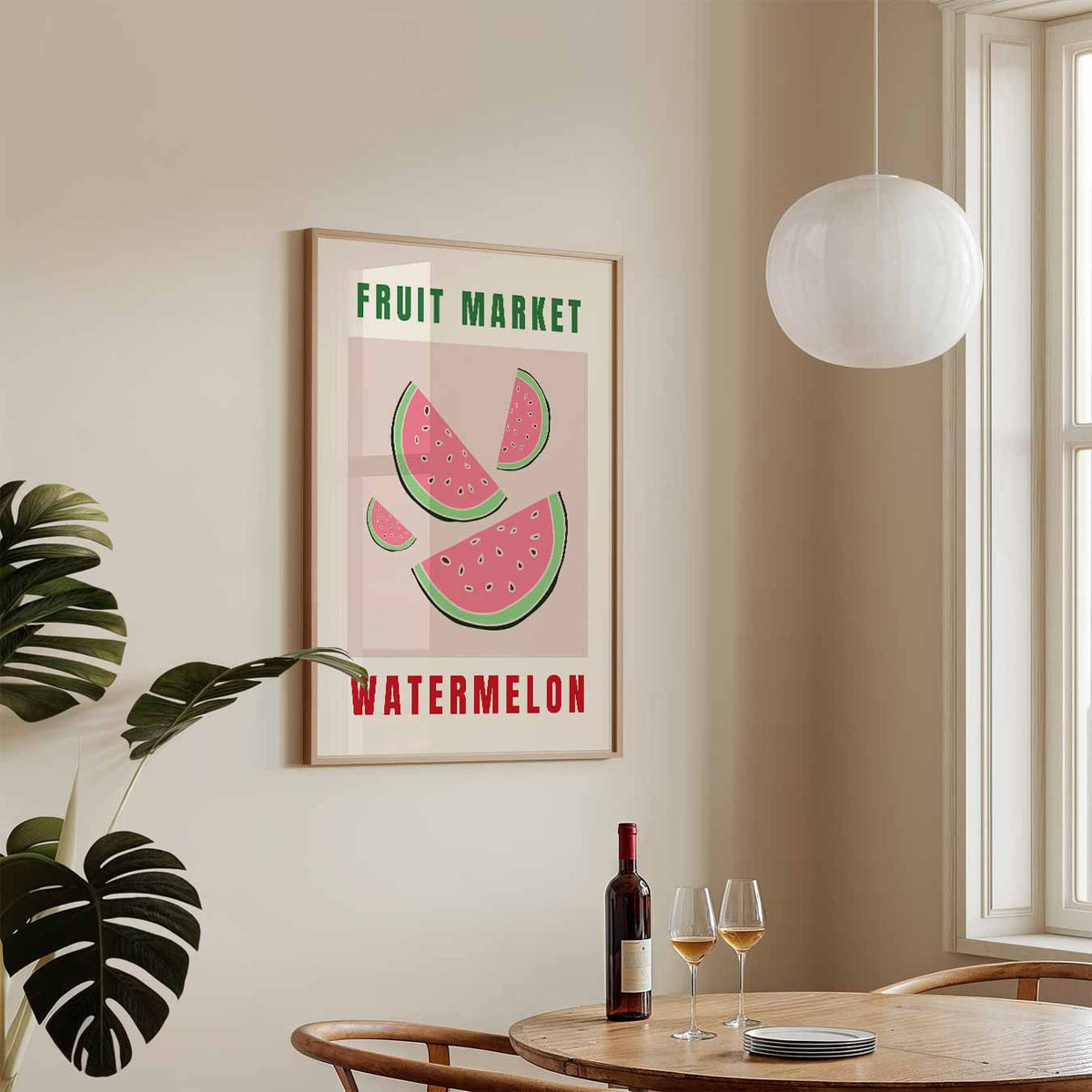 Verfrissende Watermeloen – staande keuken wanddecoratie van WallArtistic