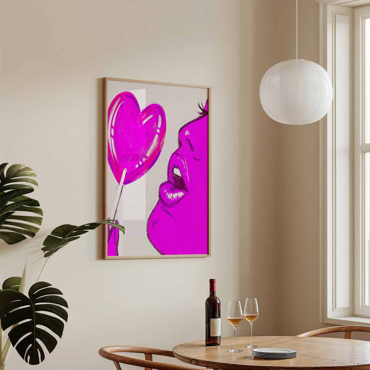 Liefdevolle Lolly – zomerse wandkunst als portret poster