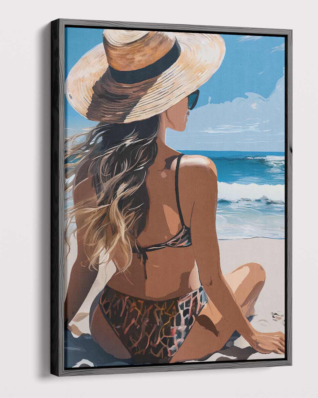 Stranddromen in de Zomerzon – dibond kunstwerk als wanddecoratie