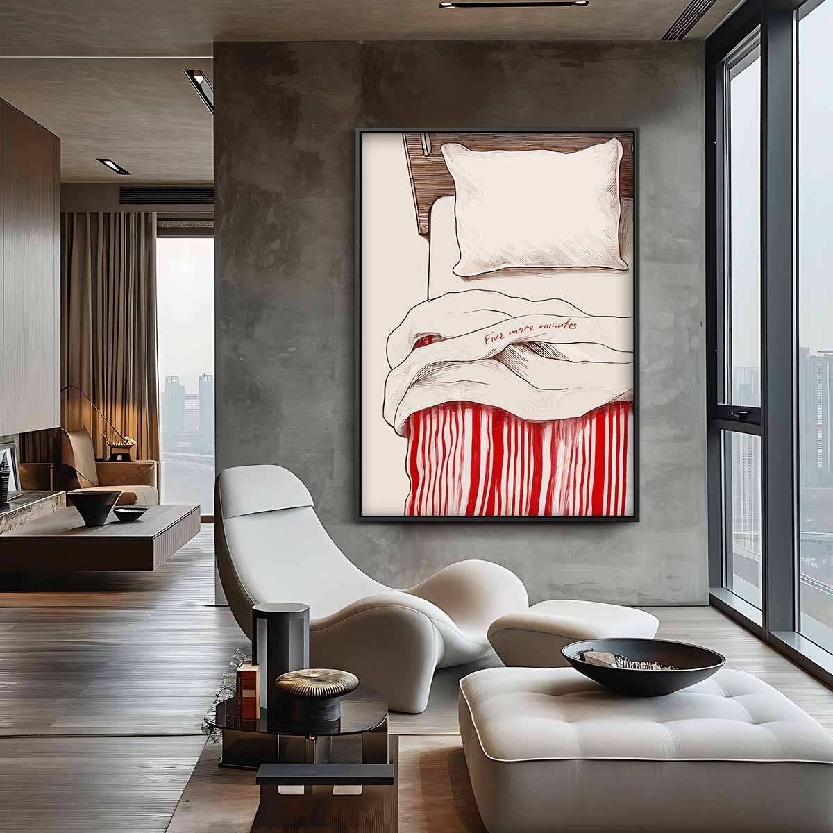 Vijf Minuten Extra – plexiglas kunstwerk als wanddecoratie