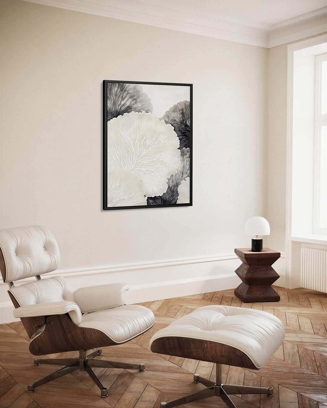 Organische lijnen – staand wanddecoratie kunstwerk