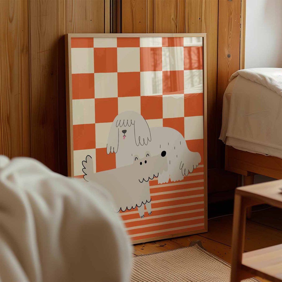 Charmante Hondenvrienden – kinderposter in staand formaat