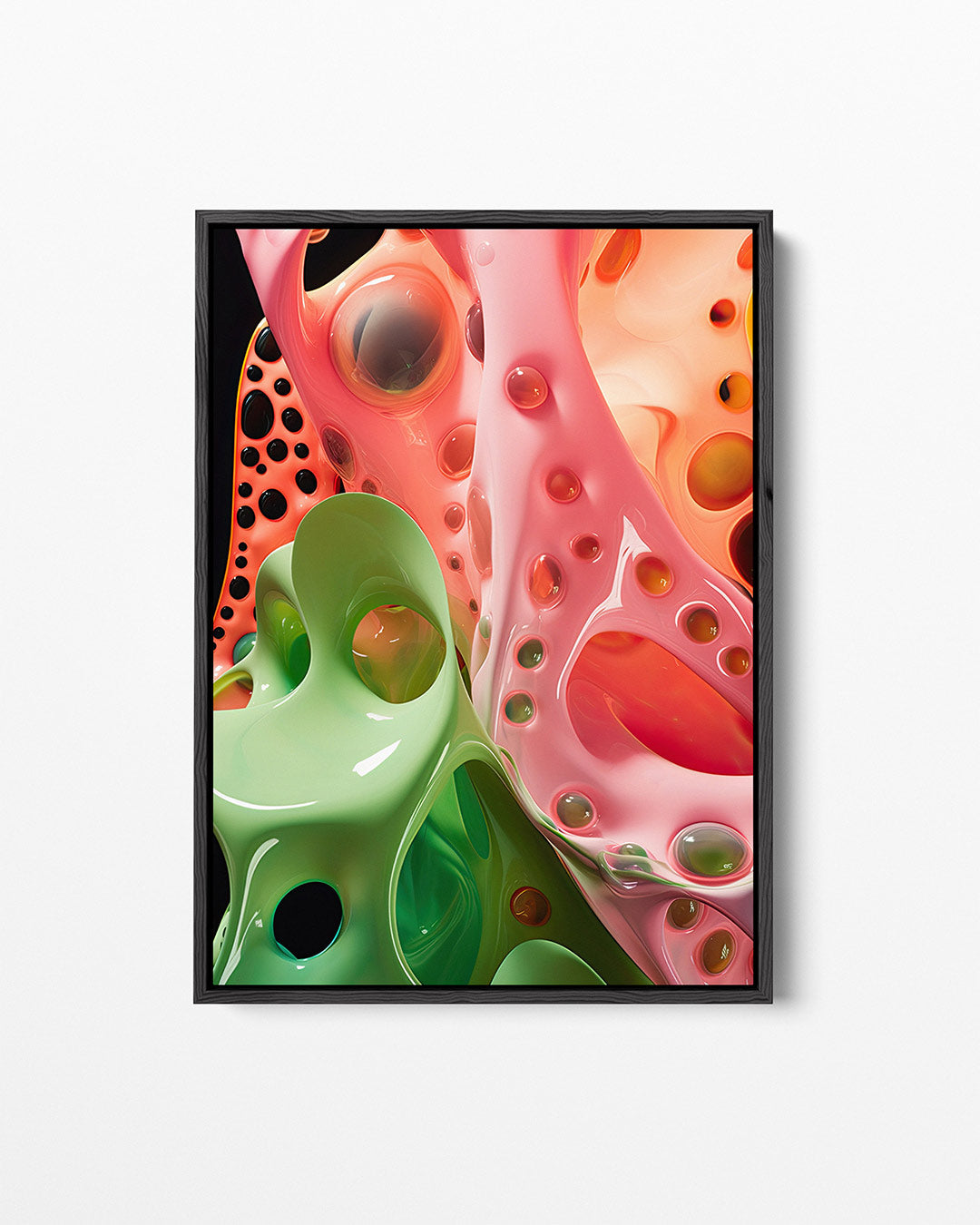 Organische vormen kleuren – staand wanddecoratie kunstwerk