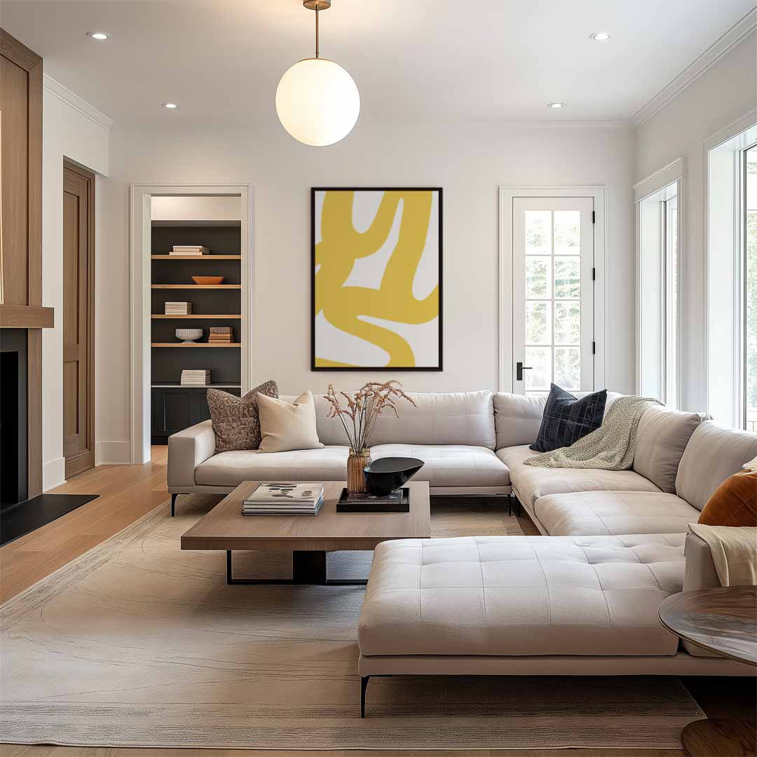 Zonnige Kronkelingen – staand kunstwerk voor modern interieur