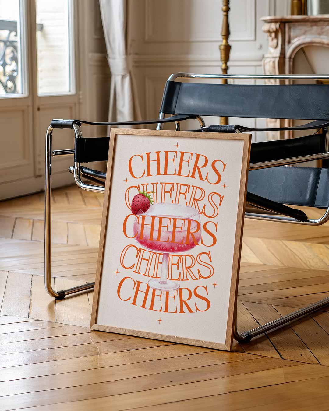 Cheers Cocktail – urban poster in staand formaat