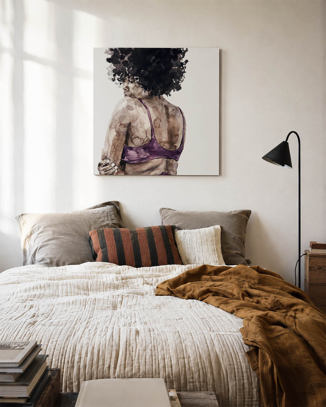 Vrouwelijke silhouet kunstwerk – detailweergave – dit kunstwerk toont een vrouw van achteren, met een focus op haar