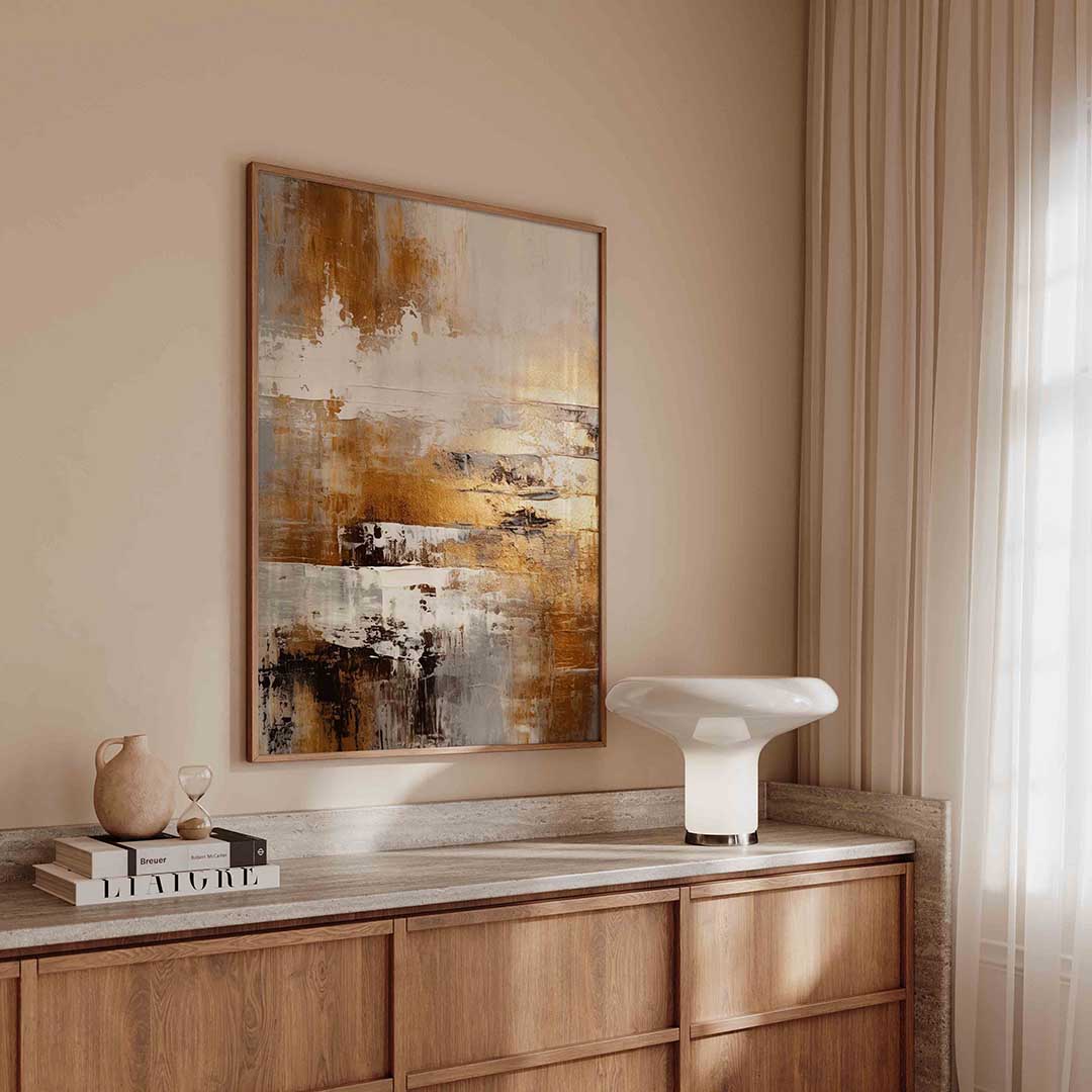 Abstracte gouden textuur – textuur poster in staand formaat