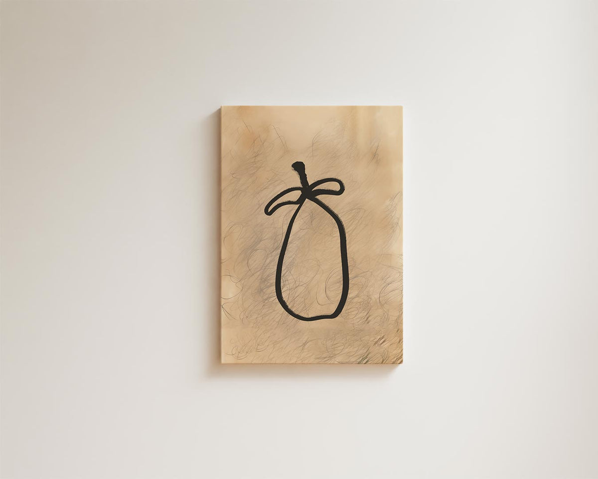 Simpele Schoonheid: Abstracte Vaas – kunstwerk met zwarte baklijst