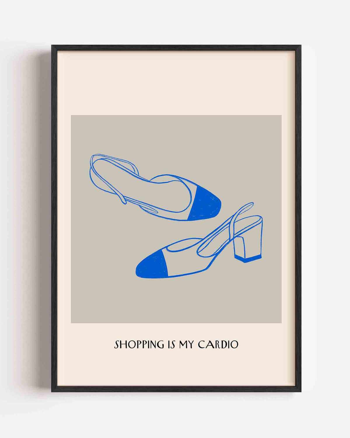 Blauwe schoenen – Slow Living portret poster als wanddecoratie