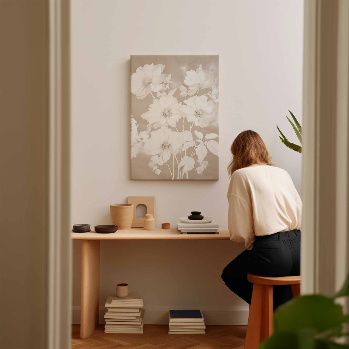 Zacht Bloemenveld – canvas kunstwerk als wanddecoratie