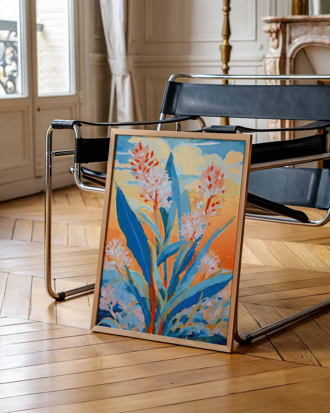 Kleurrijke Bloemenpracht – zomerse wandkunst als portret poster