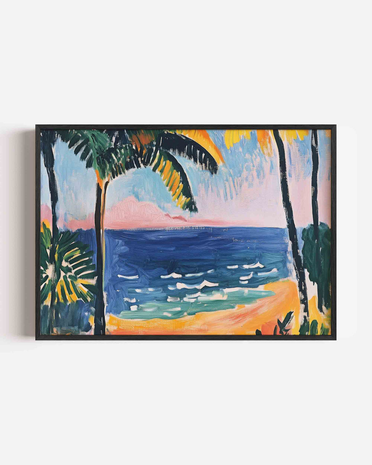 Palmbomen en zee – jungle landscape poster als wanddecoratie