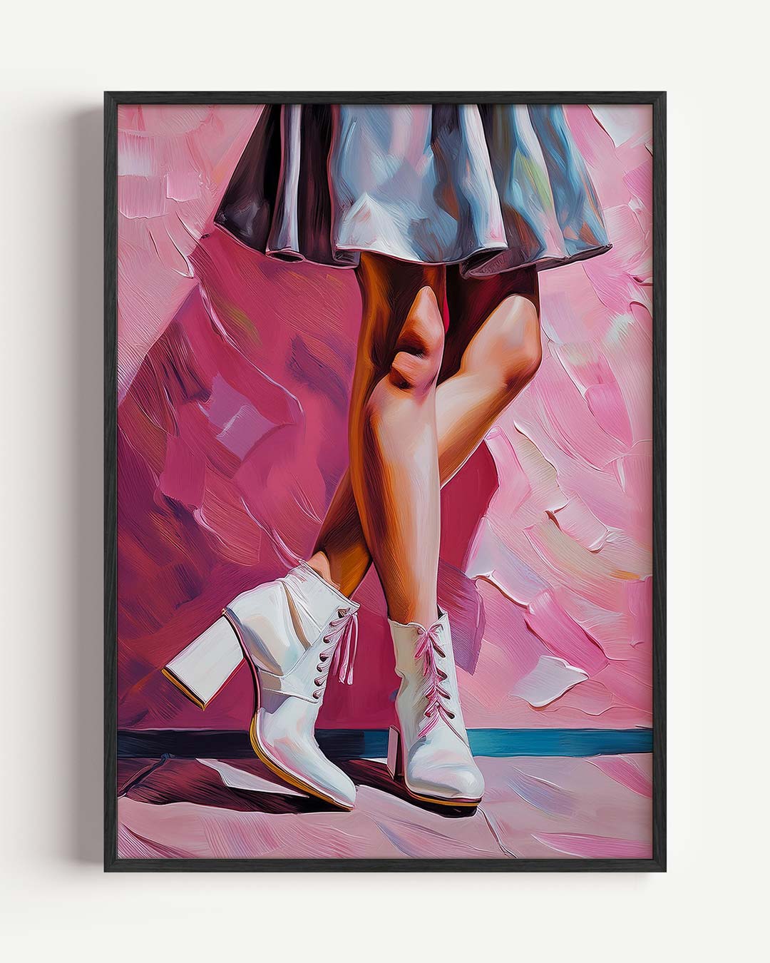 Stijlvolle Mode-Illustratie – zomer portret poster als wanddecoratie