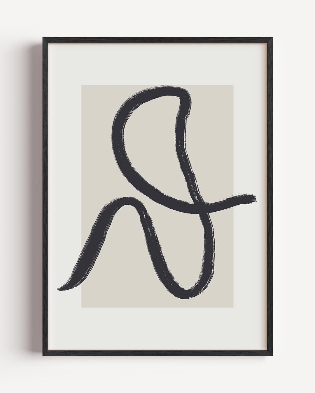 Moderne Abstracte Lijnkunst – abstracte portret poster als wanddecoratie
