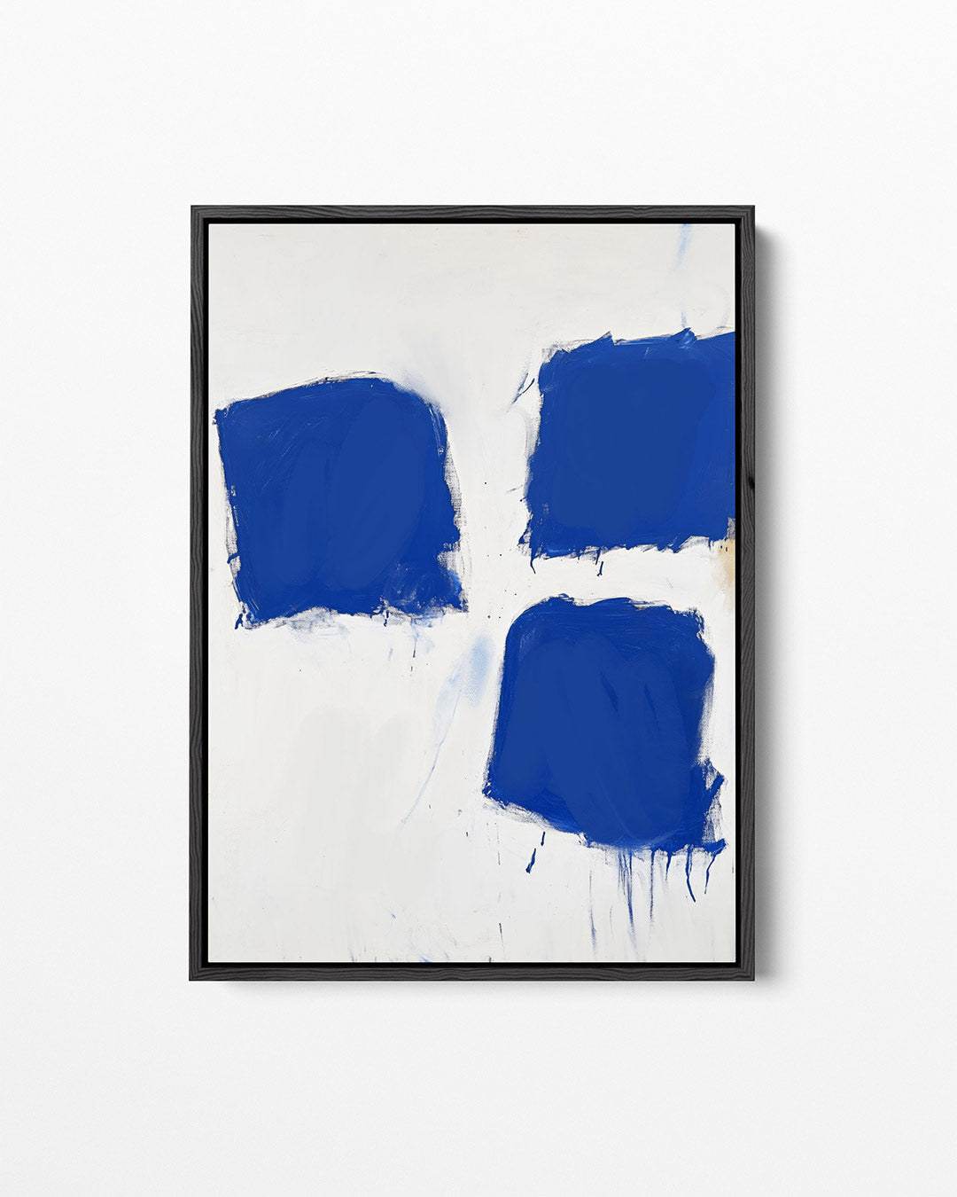 Dynamische blauwe vormen – staand wanddecoratie kunstwerk