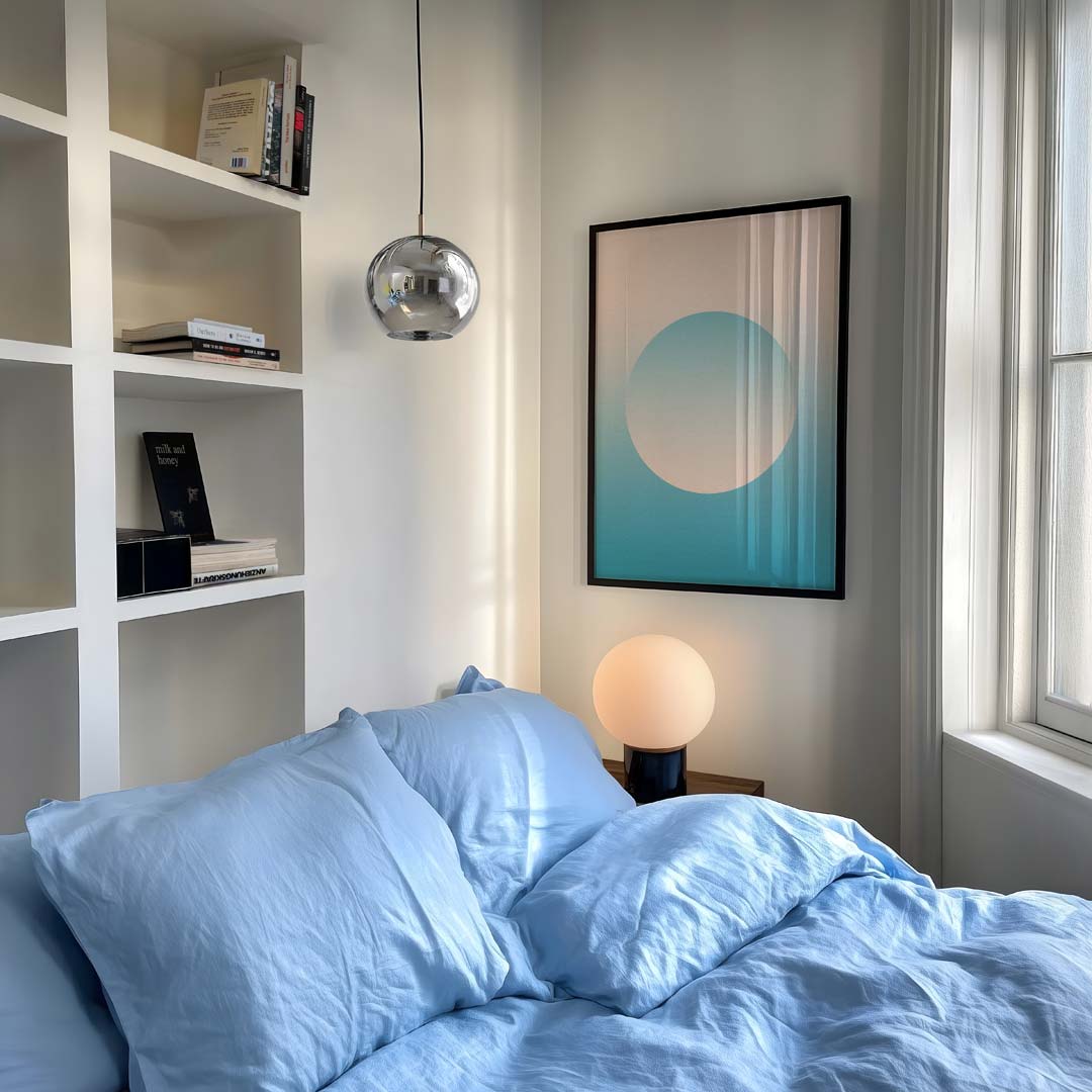 Dromerige Horizons – staande kleurrijke abstracte wanddecoratie van WallArtistic
