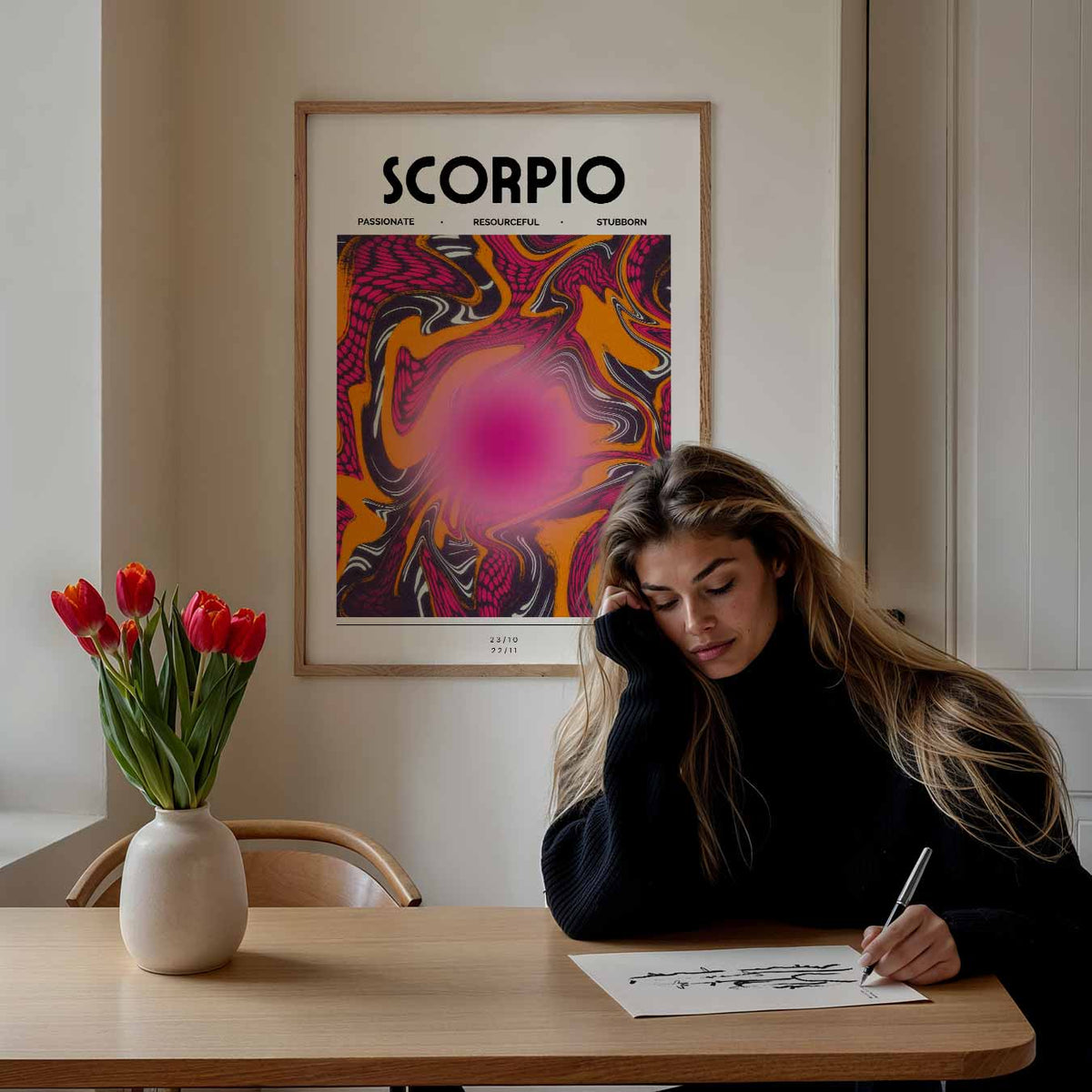 Scorpio Abstracte – mindful poster als rustige wanddecoratie