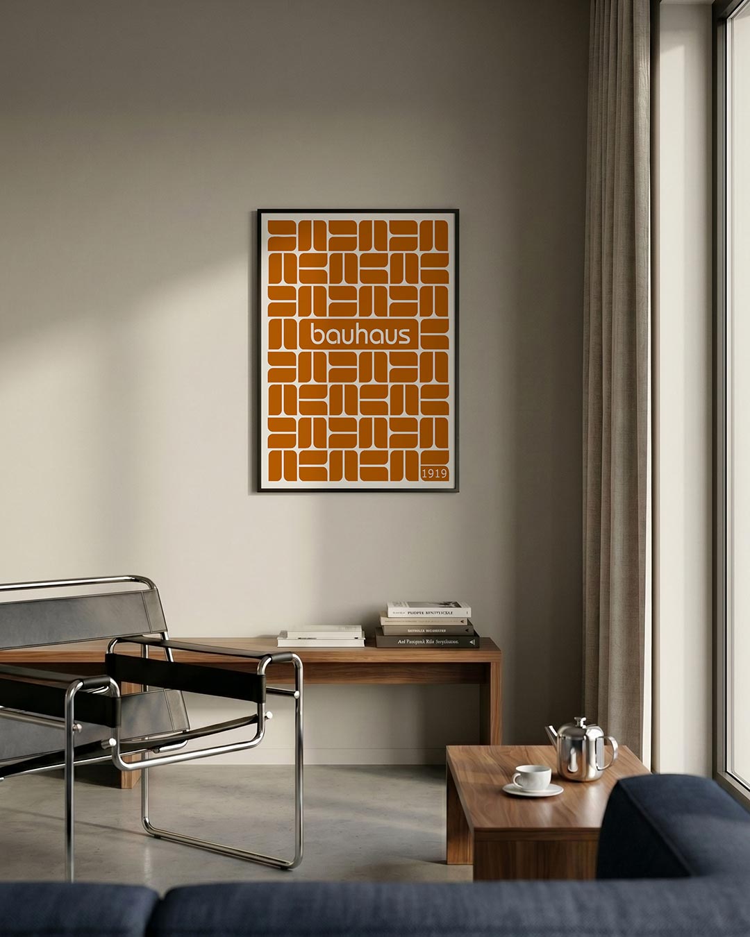  – staande Bauhaus poster voor aan de muur