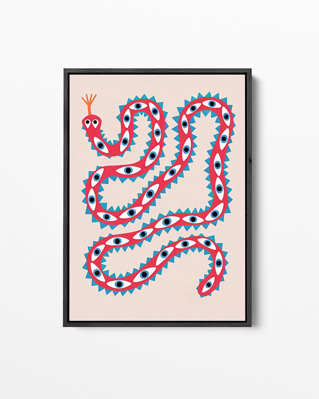 Kleurrijke slang – staand wanddecoratie kunstwerk