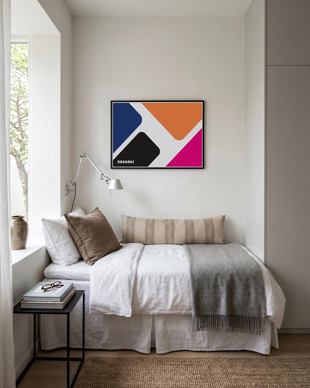 Vorm en kleurvlakken – moderne Bauhaus wandkunst als poster