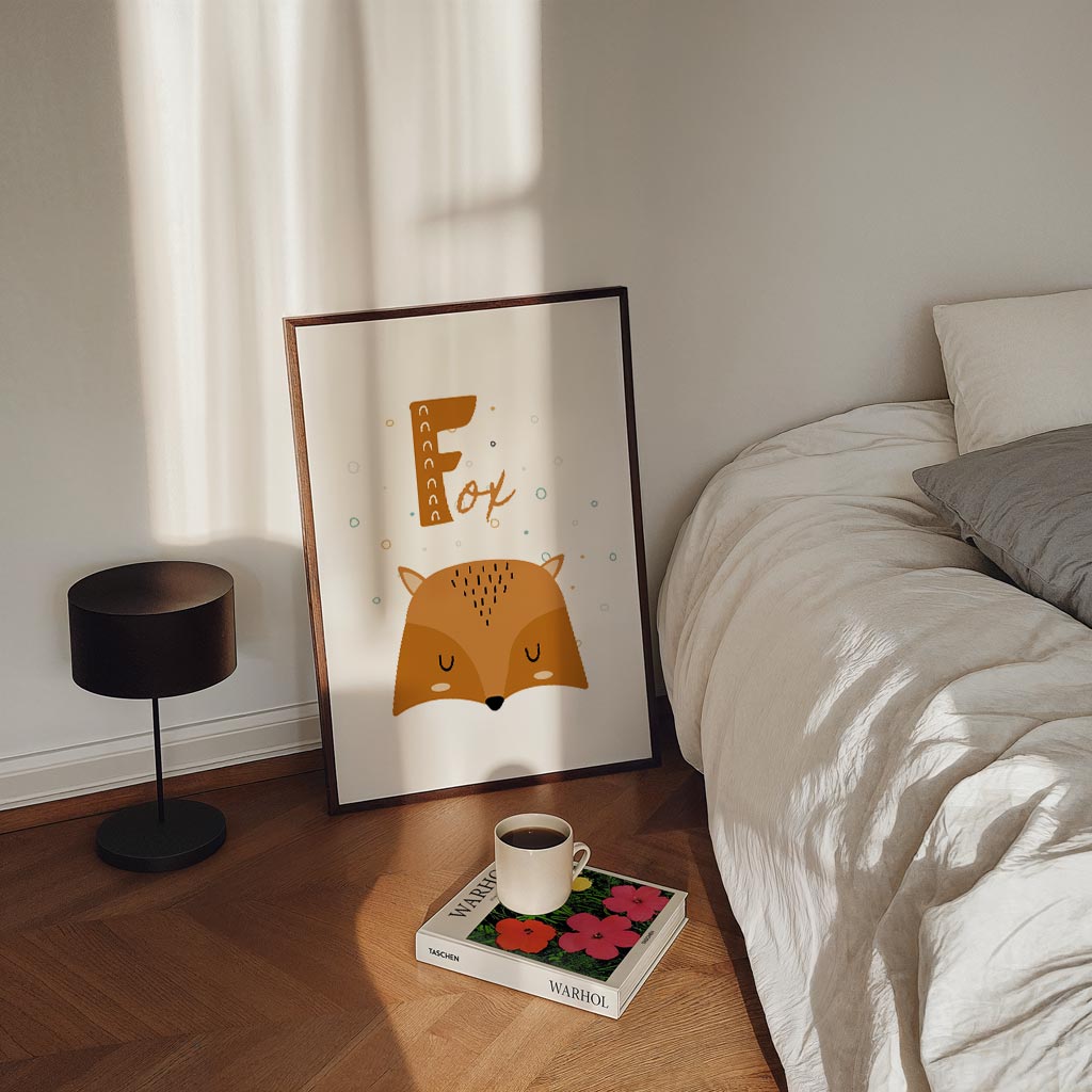 Dromerige Vos Kinderkamer – staande kinderkamer wanddecoratie van WallArtistic