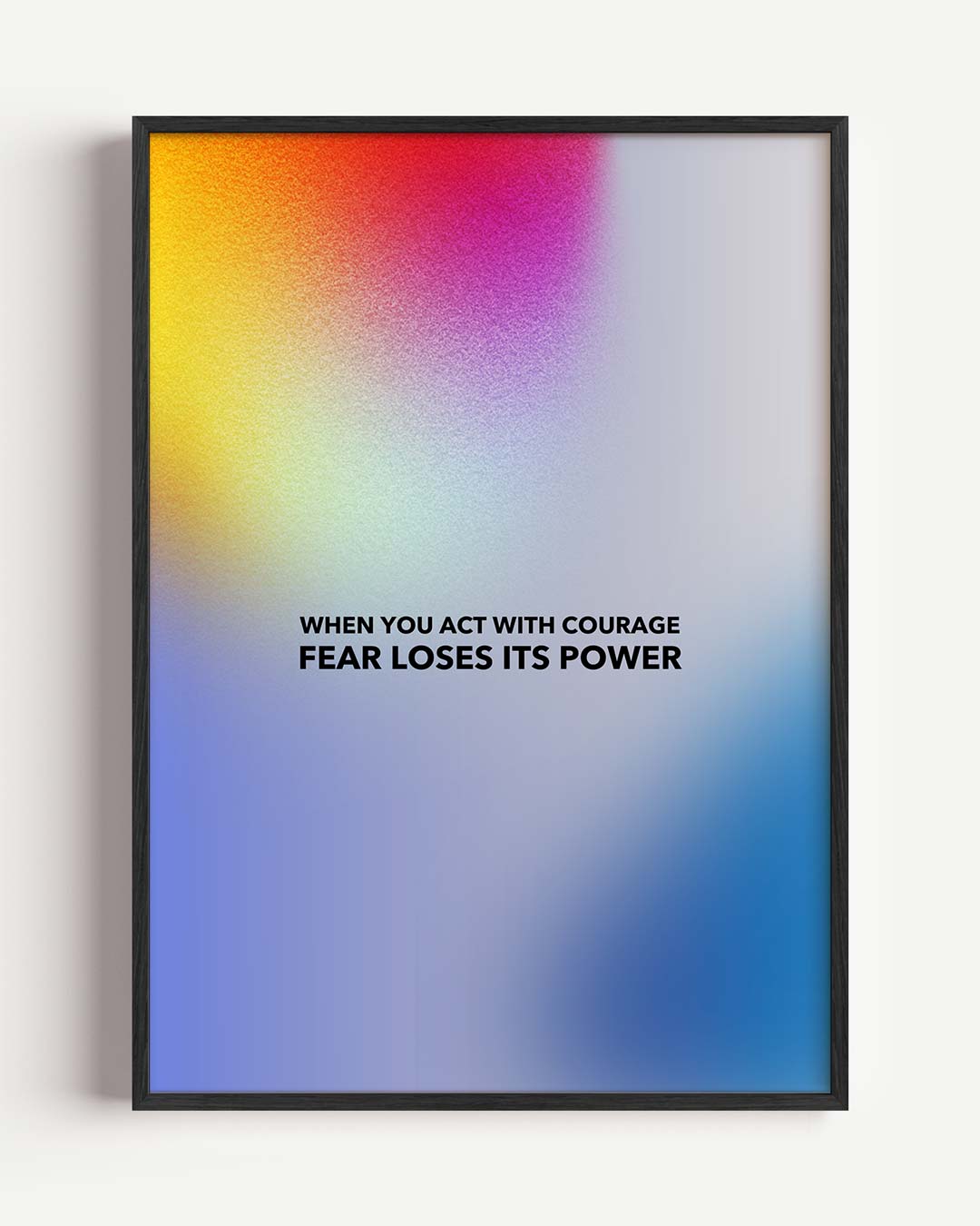 Courage Over Fear – mindful portret poster als wanddecoratie