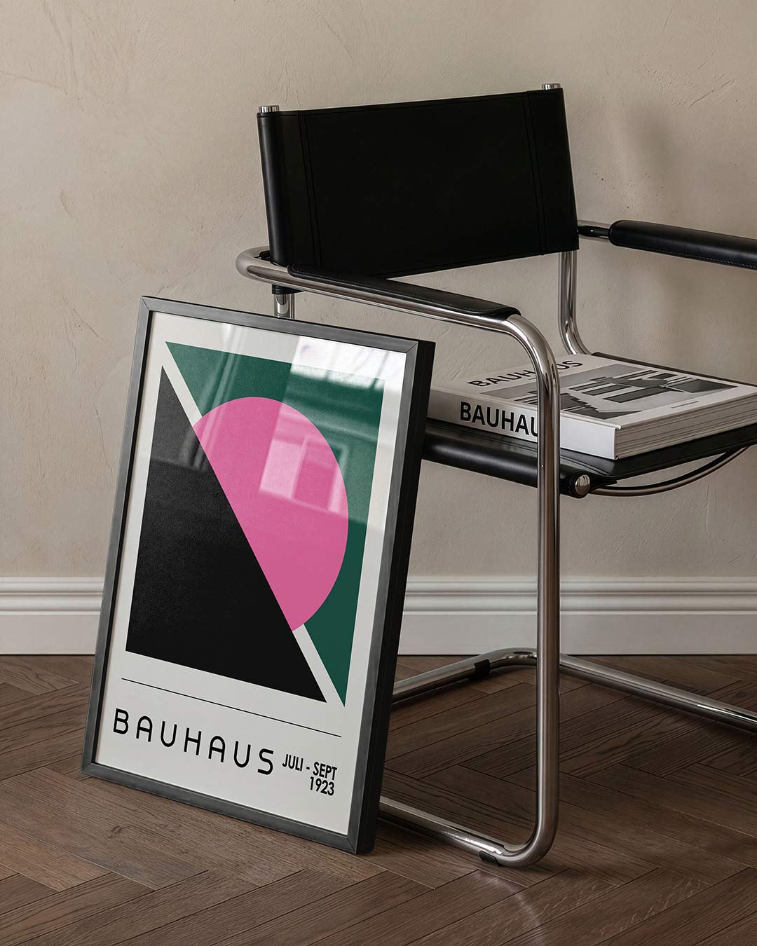 Vormen en vlaken – staande Bauhaus poster voor aan de muur