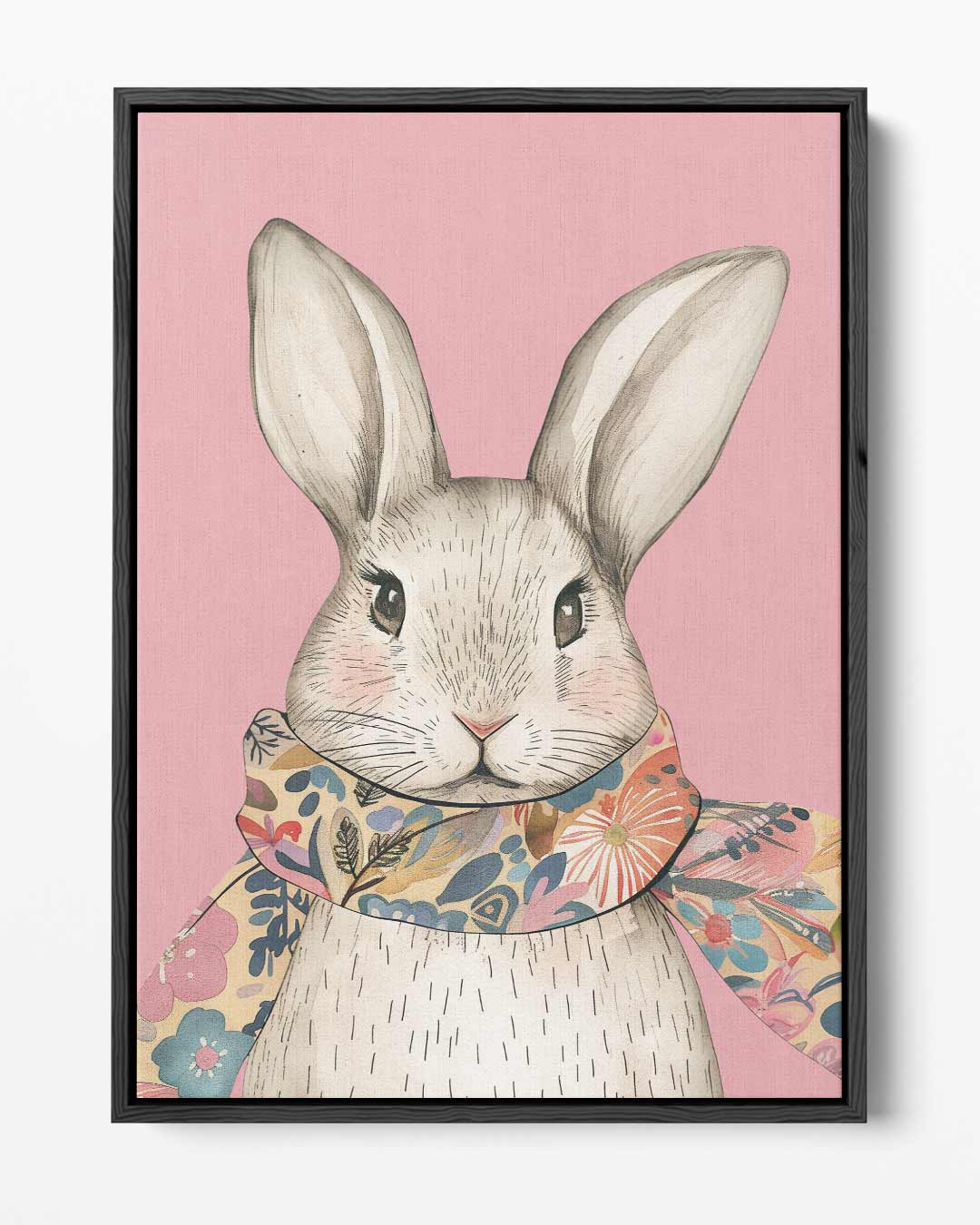 Stijlvolle Konijn Illustratie – portret kunstwerk als wanddecoratie