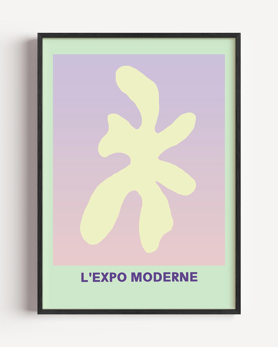 Moderne Pastel Kunstposter – kleurrijke abstracte portret poster als wanddecoratie
