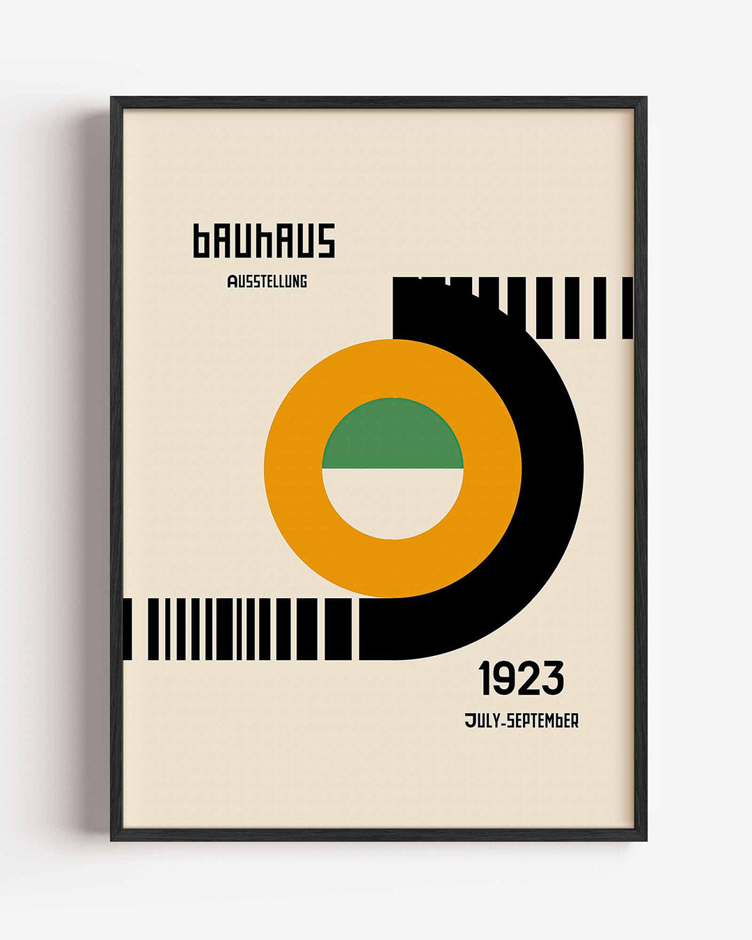 Grafische cirkelcompositie – staande Bauhaus poster als wanddecoratie