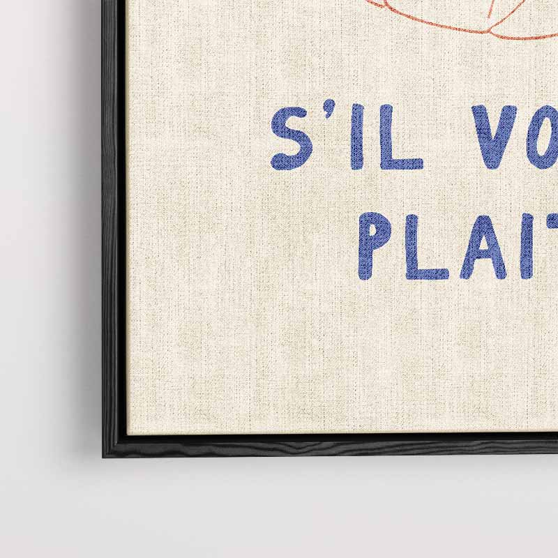 Charmante Croissant Illustratie – modern portret kunstwerk van WallArtistic