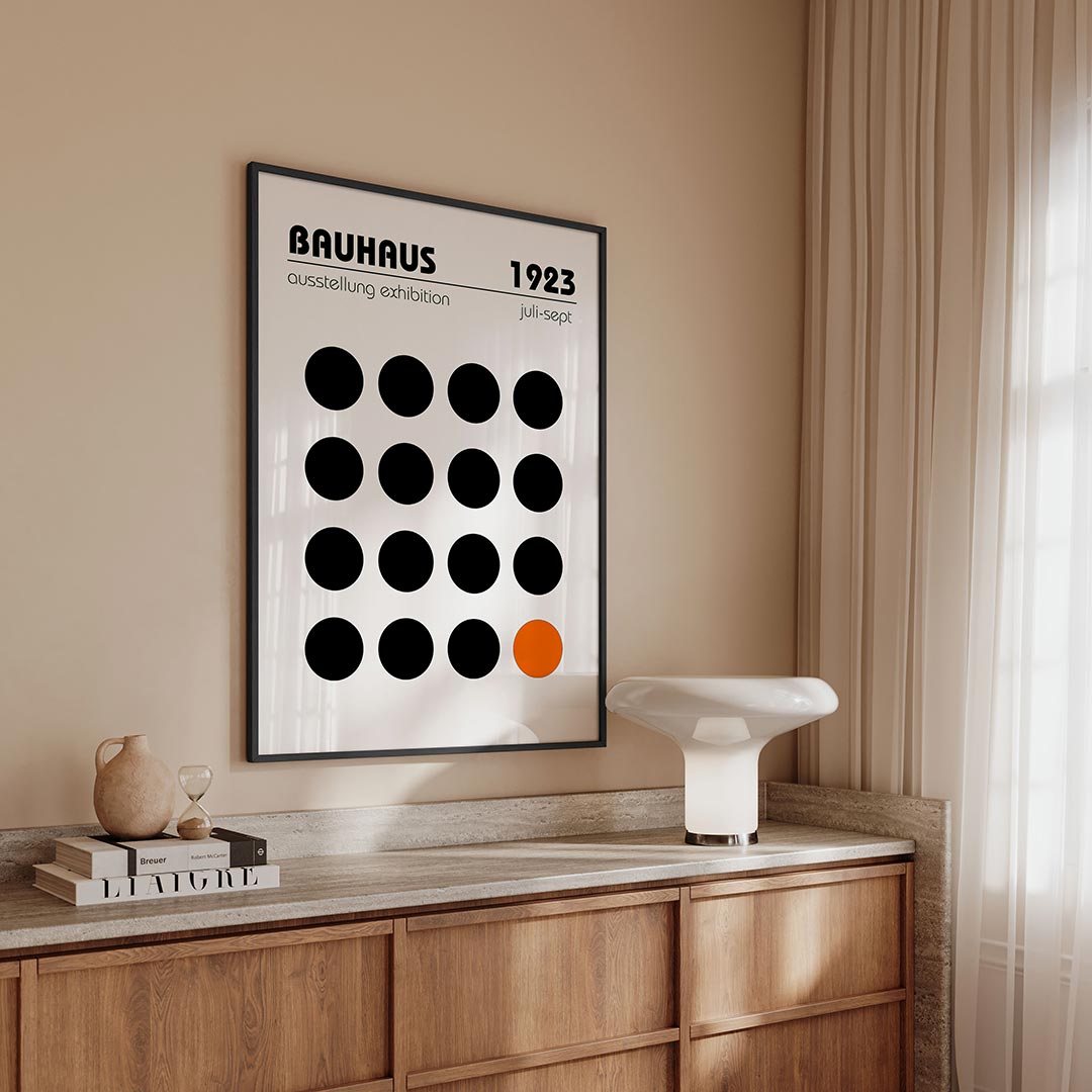  – geometrische Bauhaus poster in staand formaat