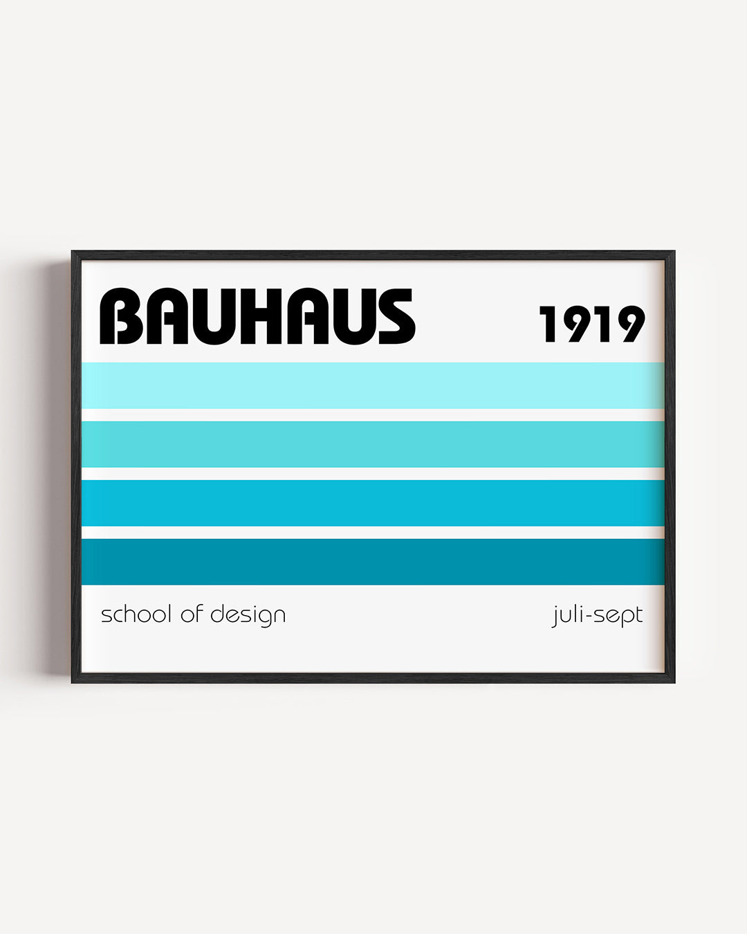 Abstracte – liggende Bauhaus poster als wanddecoratie