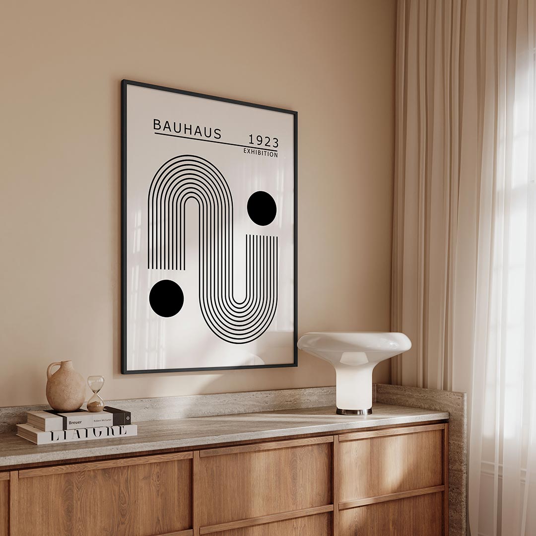  – geometrische Bauhaus poster in staand formaat